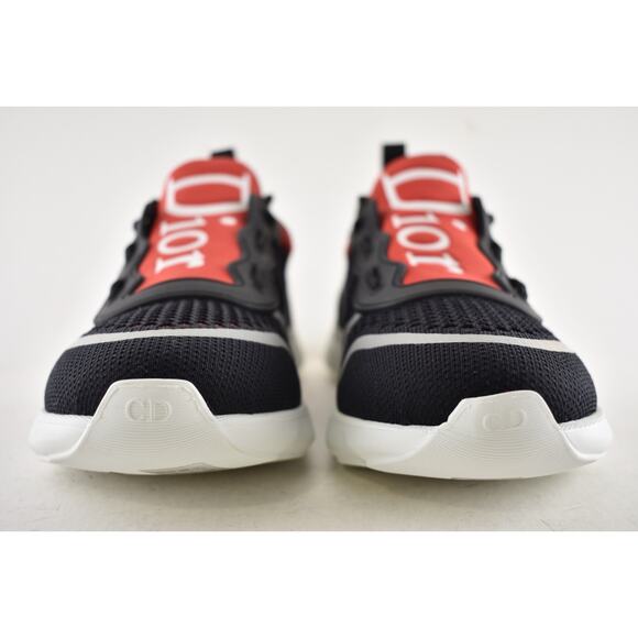 Dior Mens B21 Neo Black Red White Tech Knit Low Top Flat Trainer Sneakers 44 11 - Picture 10 of 15